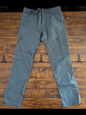 Prana Stretch Zion Pants Mens 28x28 Slate Blue Straight Leg Hiking Climb Cargo